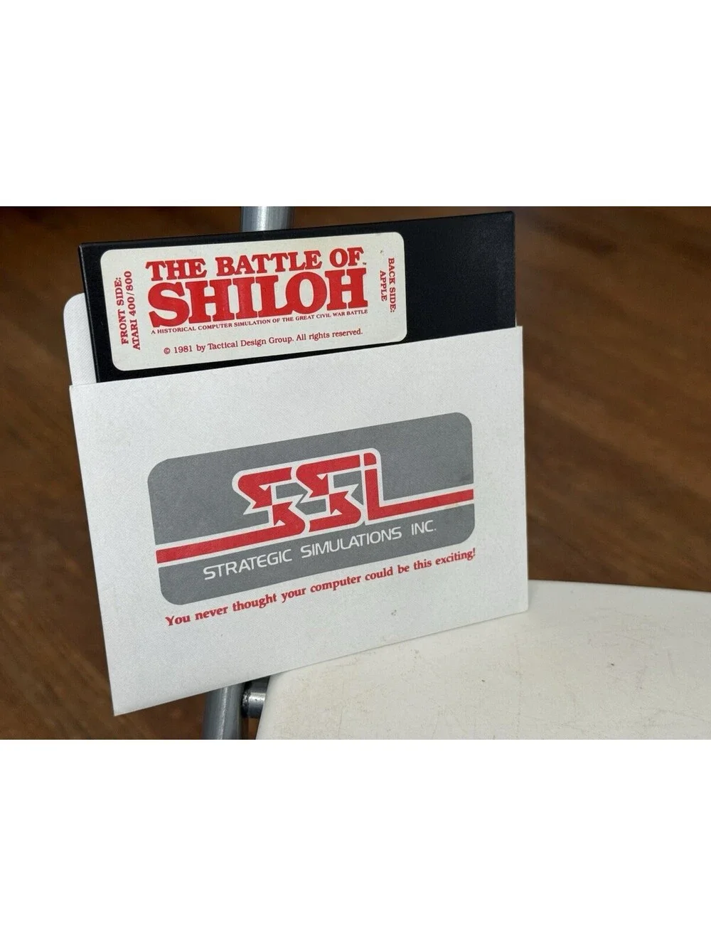 vintage 5.25-inch floppy disk for the 1981 computer game The Battle of Shiloh